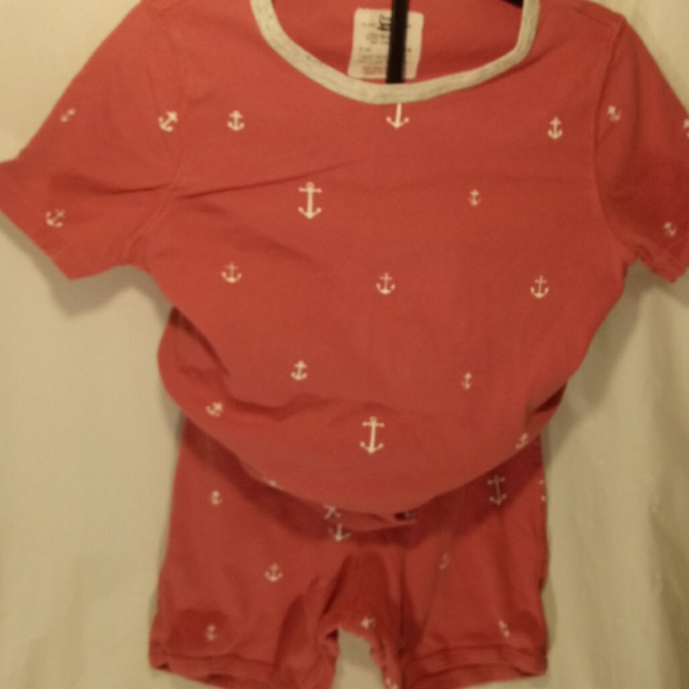 CREWCUTS ANCHOR PRINT SLEEPWEAR SHORT SET